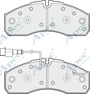 APEC PAD1885 - Комплект спирачно феродо, дискови спирачки vvparts.bg