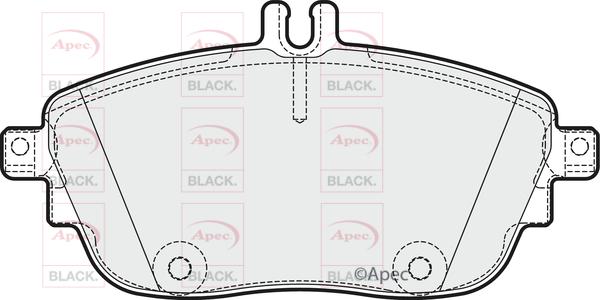 APEC PAD1881B - Комплект спирачно феродо, дискови спирачки vvparts.bg