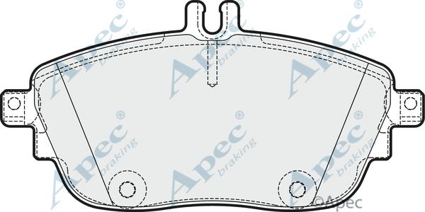 APEC PAD1881 - Комплект спирачно феродо, дискови спирачки vvparts.bg