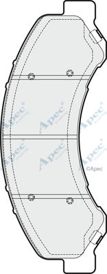 APEC PAD1888 - Комплект спирачно феродо, дискови спирачки vvparts.bg