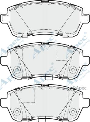 APEC PAD1835 - Комплект спирачно феродо, дискови спирачки vvparts.bg