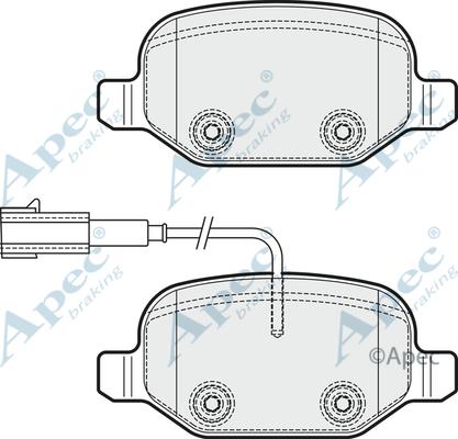 APEC PAD1831 - Комплект спирачно феродо, дискови спирачки vvparts.bg