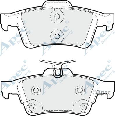 APEC PAD1822 - Комплект спирачно феродо, дискови спирачки vvparts.bg