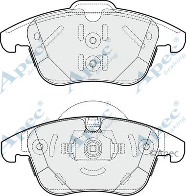 APEC PAD1878B - Комплект спирачно феродо, дискови спирачки vvparts.bg