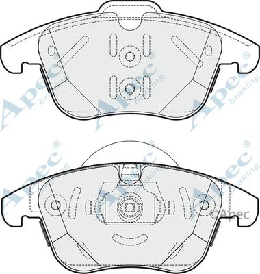 APEC PAD1878 - Комплект спирачно феродо, дискови спирачки vvparts.bg