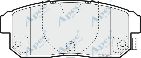 APEC PAD1399 - Комплект спирачно феродо, дискови спирачки vvparts.bg