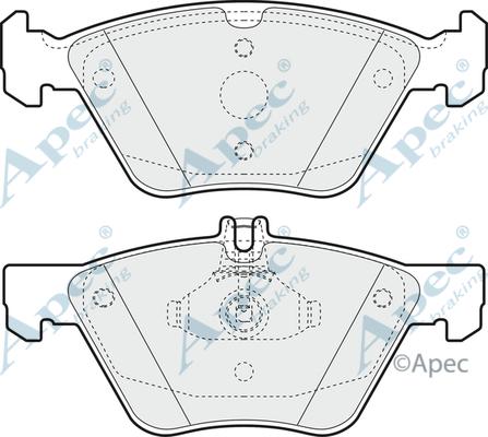 APEC PAD1393 - Комплект спирачно феродо, дискови спирачки vvparts.bg