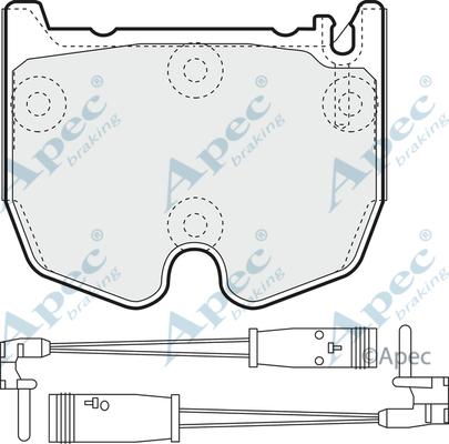 APEC PAD1397 - Комплект спирачно феродо, дискови спирачки vvparts.bg