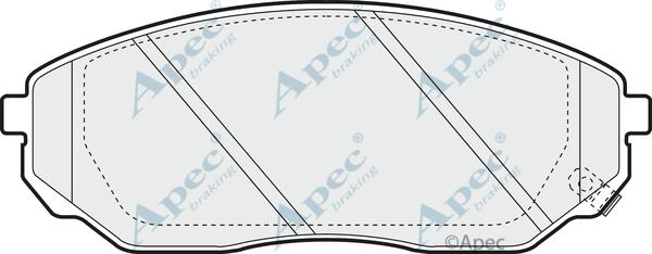 APEC PAD1343 - Комплект спирачно феродо, дискови спирачки vvparts.bg