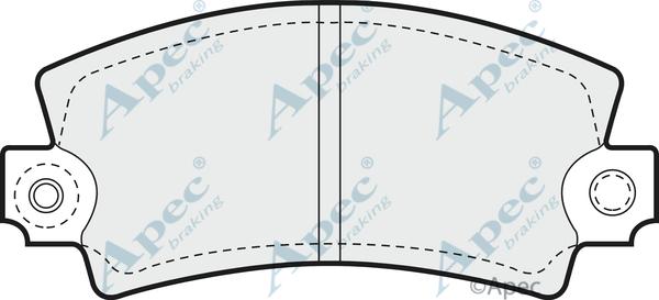 APEC PAD134 - Комплект спирачно феродо, дискови спирачки vvparts.bg