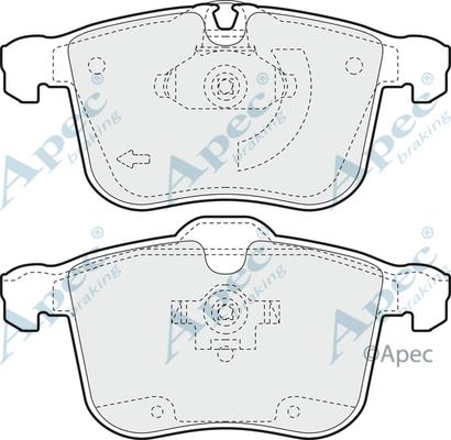 APEC PAD1358 - Комплект спирачно феродо, дискови спирачки vvparts.bg