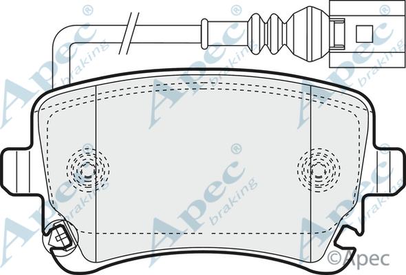 APEC PAD1352 - Комплект спирачно феродо, дискови спирачки vvparts.bg