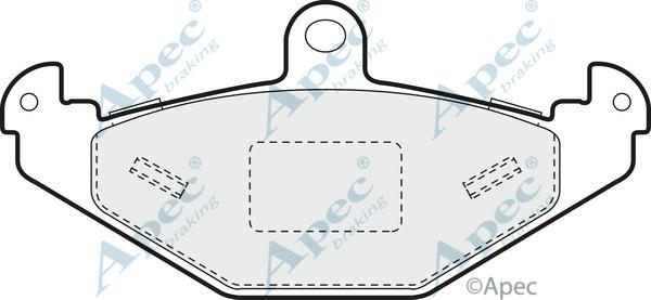 APEC PAD1357 - Комплект спирачно феродо, дискови спирачки vvparts.bg