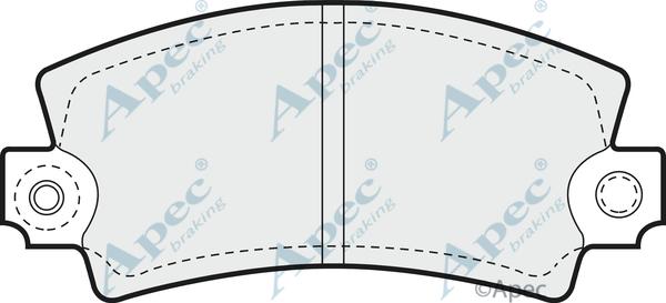 APEC PAD135 - Комплект спирачно феродо, дискови спирачки vvparts.bg