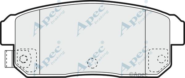 APEC PAD1369 - Комплект спирачно феродо, дискови спирачки vvparts.bg