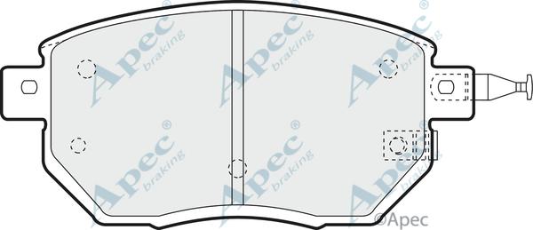 APEC PAD1364 - Комплект спирачно феродо, дискови спирачки vvparts.bg