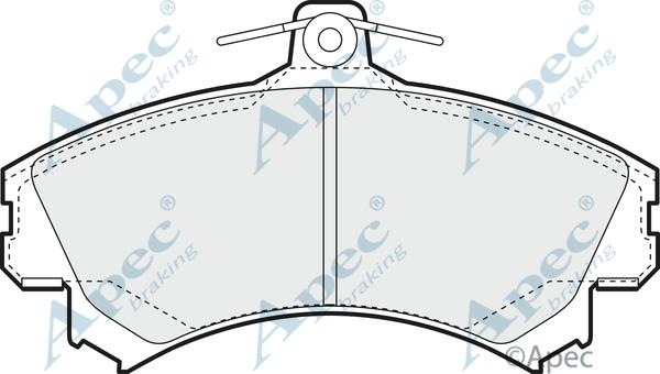 APEC PAD1366 - Комплект спирачно феродо, дискови спирачки vvparts.bg