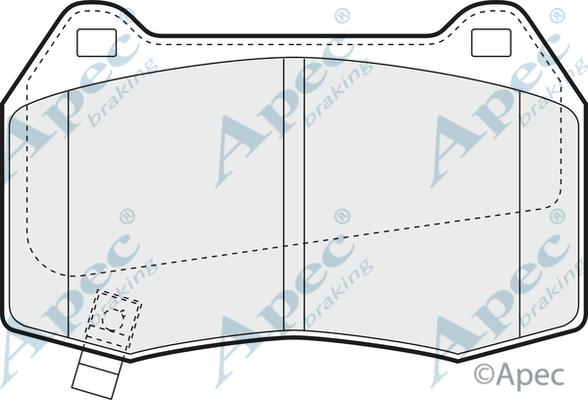 APEC PAD1368 - Комплект спирачно феродо, дискови спирачки vvparts.bg