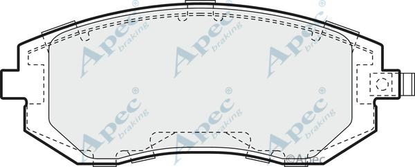 APEC PAD1362 - Комплект спирачно феродо, дискови спирачки vvparts.bg