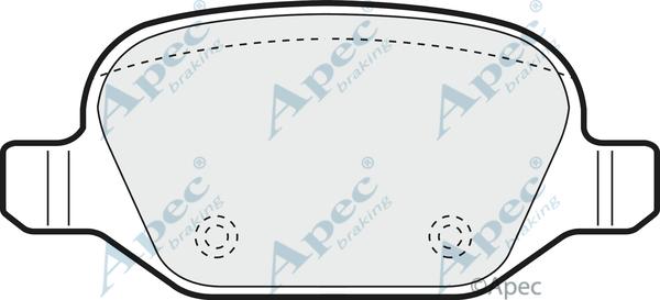 APEC PAD1309 - Комплект спирачно феродо, дискови спирачки vvparts.bg