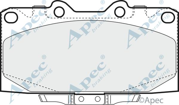 APEC PAD1304 - Комплект спирачно феродо, дискови спирачки vvparts.bg