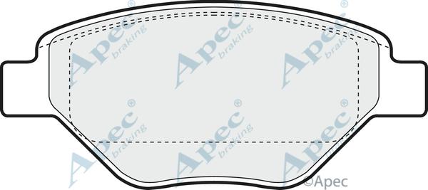 APEC PAD1305 - Комплект спирачно феродо, дискови спирачки vvparts.bg