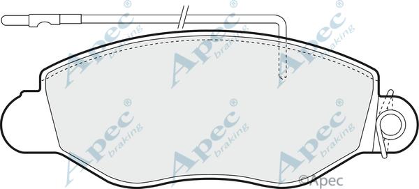 APEC PAD1300 - Комплект спирачно феродо, дискови спирачки vvparts.bg