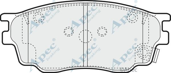 APEC PAD1301 - Комплект спирачно феродо, дискови спирачки vvparts.bg