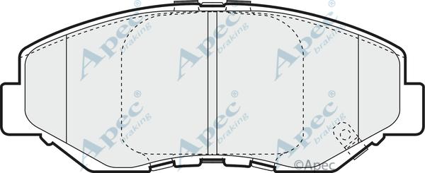 APEC PAD1303 - Комплект спирачно феродо, дискови спирачки vvparts.bg