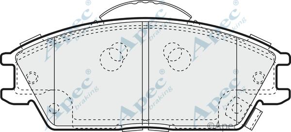APEC PAD1310 - Комплект спирачно феродо, дискови спирачки vvparts.bg
