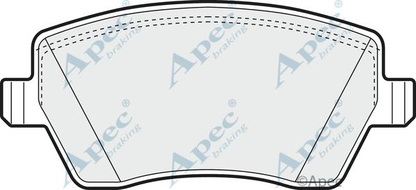 APEC PAD1312 - Комплект спирачно феродо, дискови спирачки vvparts.bg
