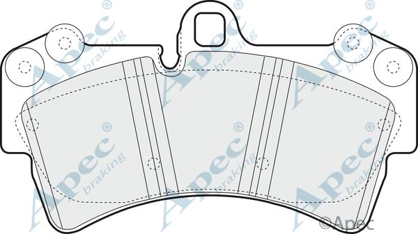 APEC PAD1317 - Комплект спирачно феродо, дискови спирачки vvparts.bg