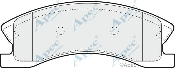 APEC PAD1389 - Комплект спирачно феродо, дискови спирачки vvparts.bg