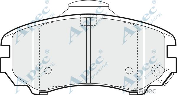 APEC PAD1384 - Комплект спирачно феродо, дискови спирачки vvparts.bg