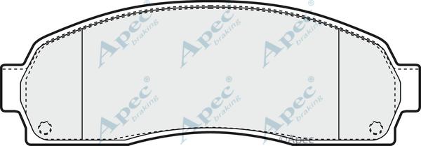 APEC PAD1381 - Комплект спирачно феродо, дискови спирачки vvparts.bg