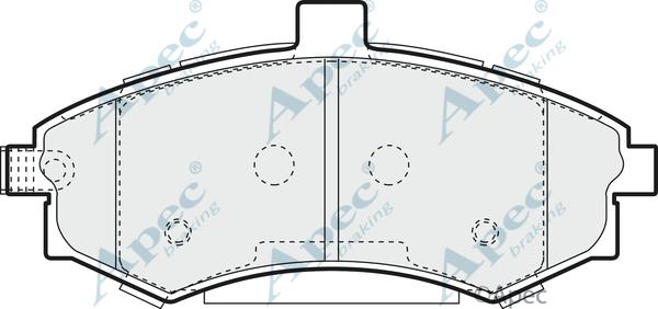 APEC PAD1388 - Комплект спирачно феродо, дискови спирачки vvparts.bg