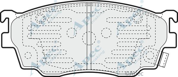 APEC PAD1383 - Комплект спирачно феродо, дискови спирачки vvparts.bg