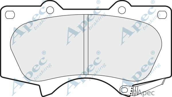 APEC PAD1382 - Комплект спирачно феродо, дискови спирачки vvparts.bg