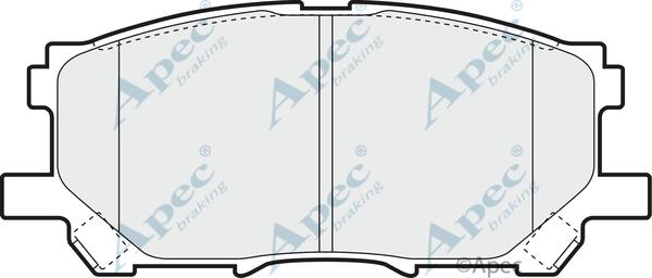 APEC PAD1338 - Комплект спирачно феродо, дискови спирачки vvparts.bg