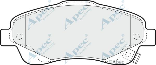 APEC PAD1333 - Комплект спирачно феродо, дискови спирачки vvparts.bg