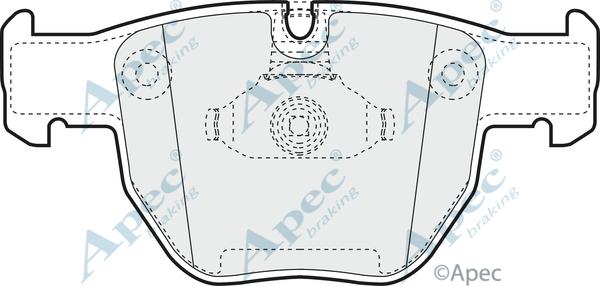 APEC PAD1325 - Комплект спирачно феродо, дискови спирачки vvparts.bg
