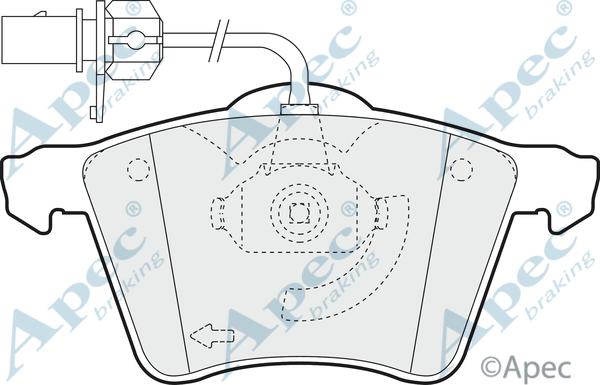 APEC PAD1323 - Комплект спирачно феродо, дискови спирачки vvparts.bg