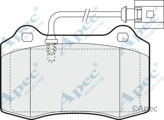 APEC PAD1374 - Комплект спирачно феродо, дискови спирачки vvparts.bg