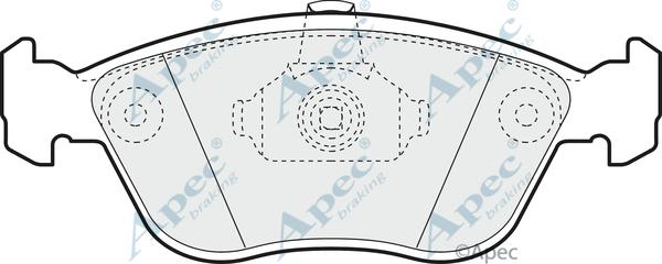 APEC PAD1375 - Комплект спирачно феродо, дискови спирачки vvparts.bg