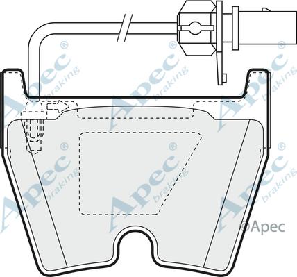 APEC PAD1378 - Комплект спирачно феродо, дискови спирачки vvparts.bg