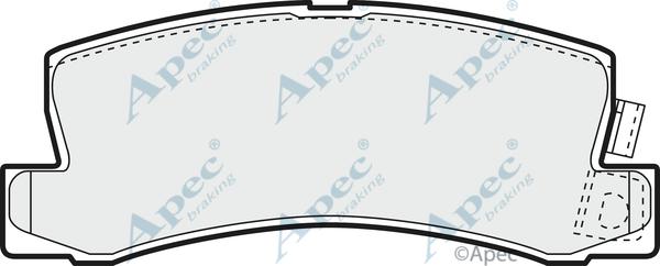 APEC PAD1373 - Комплект спирачно феродо, дискови спирачки vvparts.bg