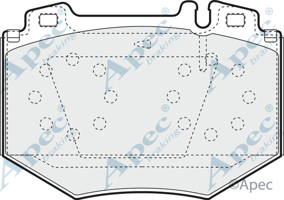 APEC PAD1377 - Комплект спирачно феродо, дискови спирачки vvparts.bg