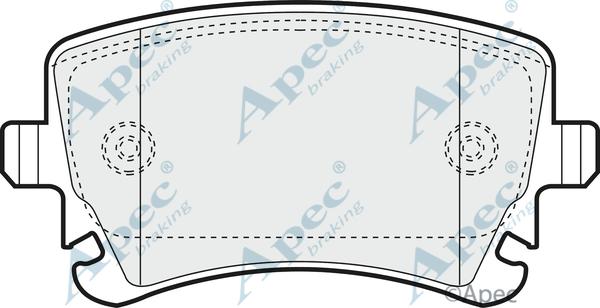 APEC PAD1298 - Комплект спирачно феродо, дискови спирачки vvparts.bg