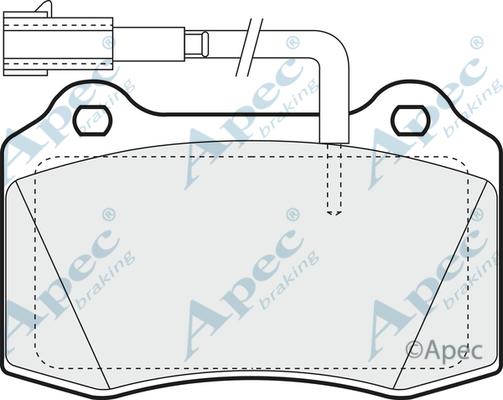 APEC PAD1297 - Комплект спирачно феродо, дискови спирачки vvparts.bg