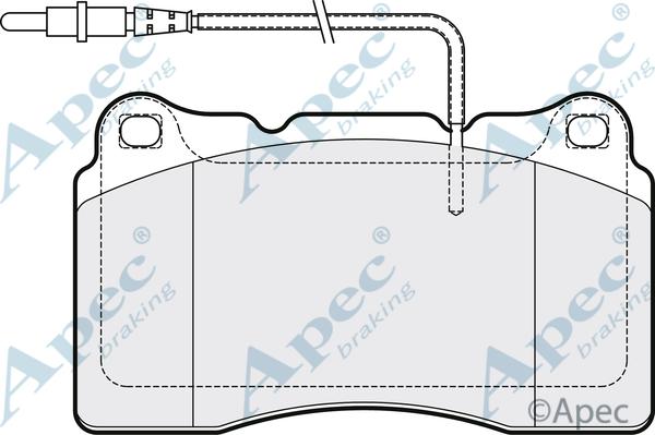 APEC PAD1241 - Комплект спирачно феродо, дискови спирачки vvparts.bg